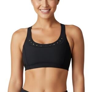 Gigi C Annabelle Sports Bra Black Racerback Women Size Medium NWT